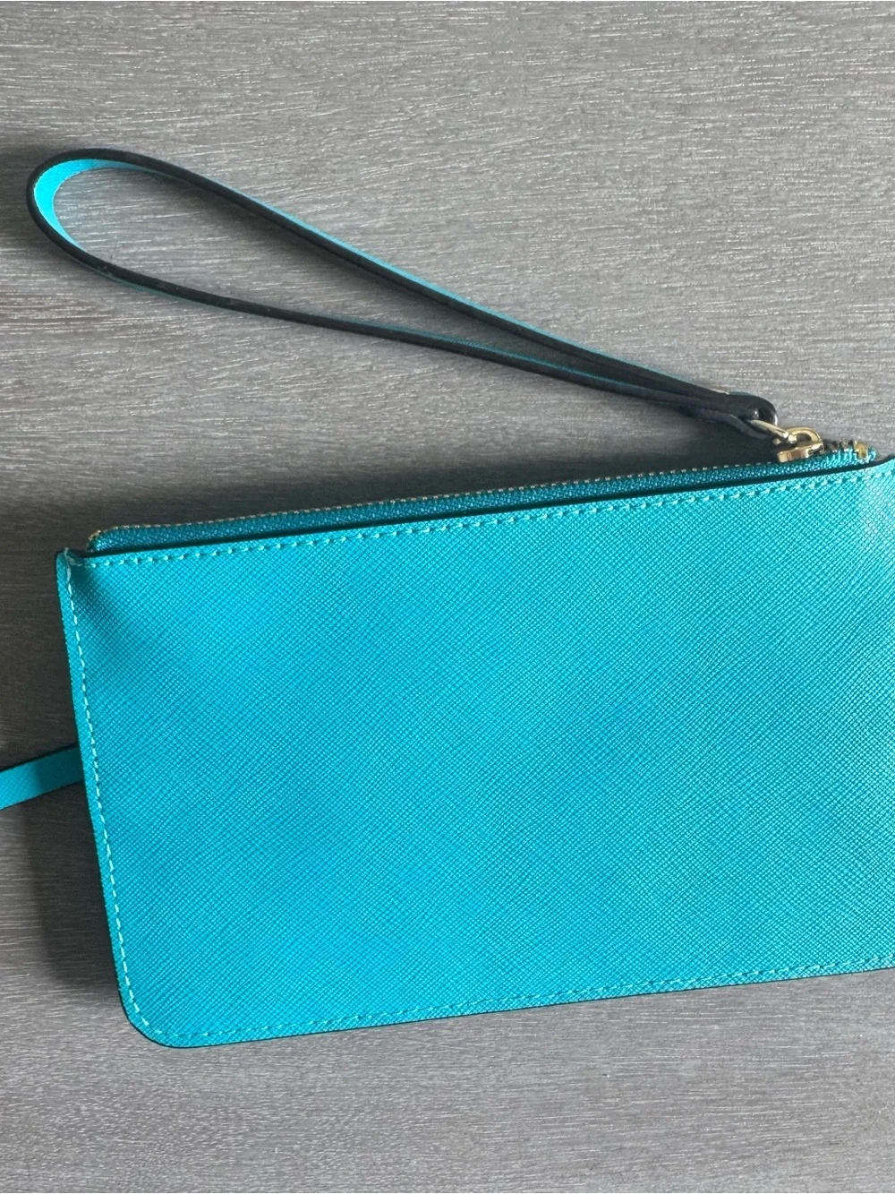 Kate Spade Mikas Pond Blue Leather Wristlet